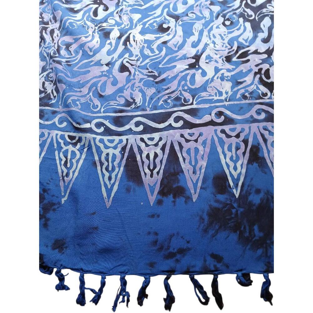 Blue Batik Rama Saron Women 46x63 po Beach Travel Vacation Boho Style 100% Rayon